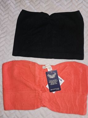 Coral & Black Tube Tops
